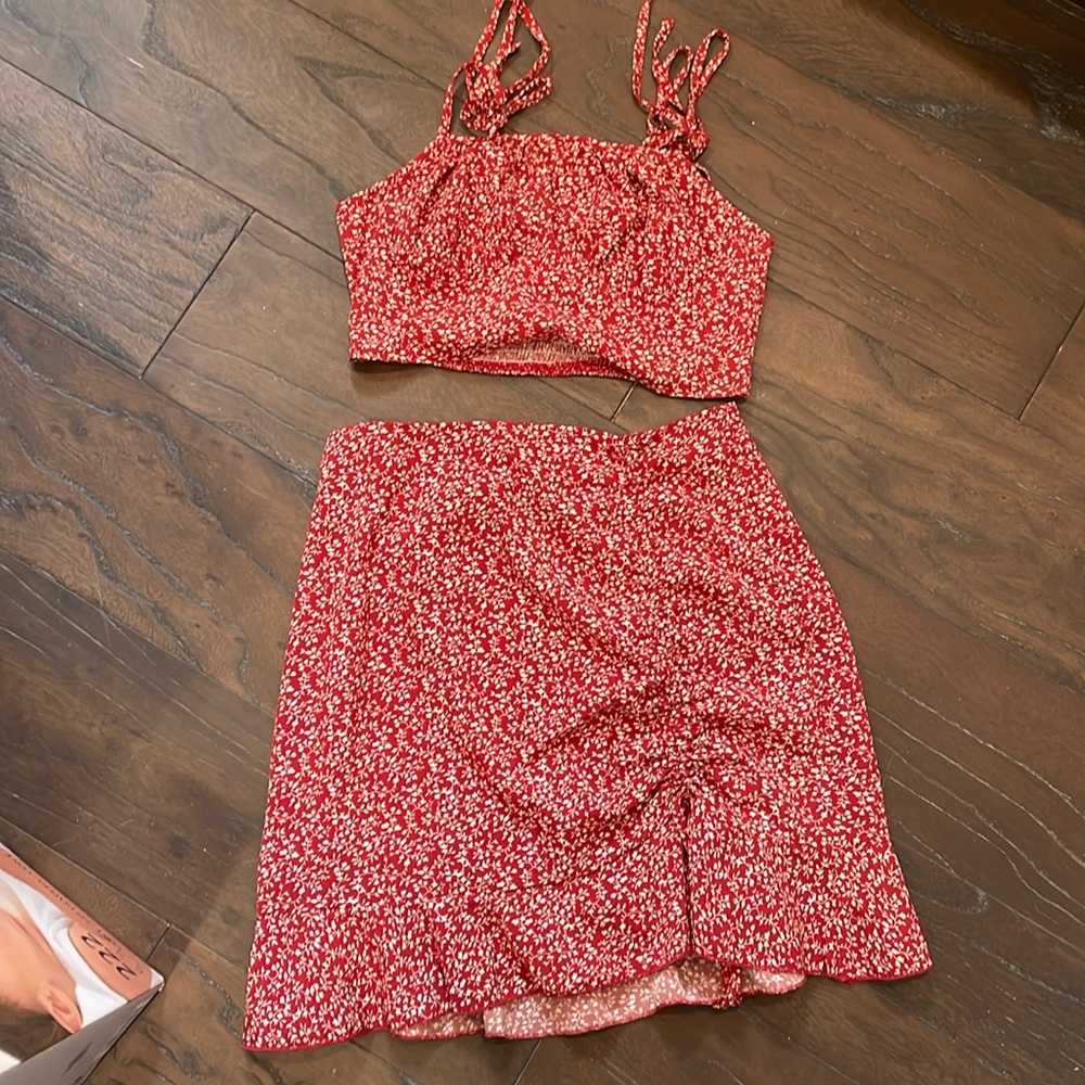 SHEIN Red 2-Piece Set